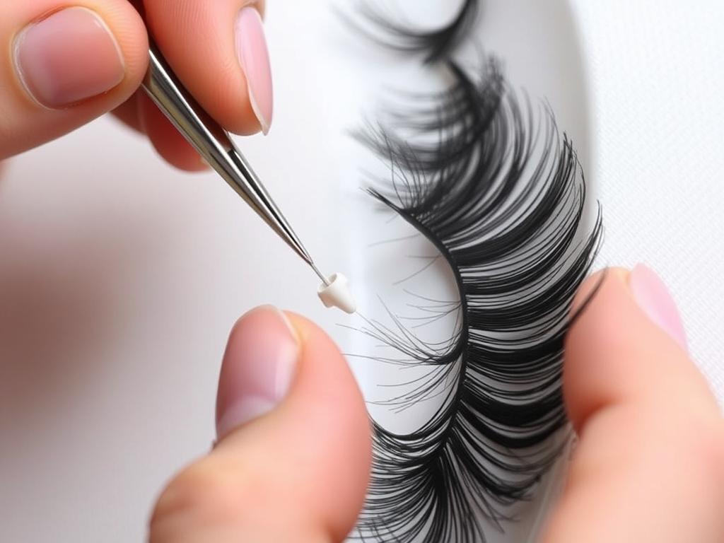 Czyszczenie sztucznych rzęs z kleju metodą na sucho