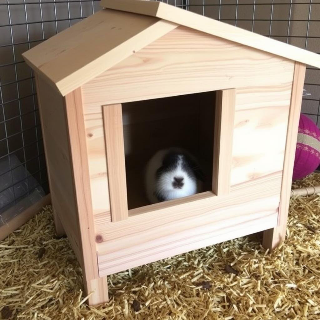 Domek dla królika DIY wykonany z drewna Domek dla królika DIY wykonany z drewna