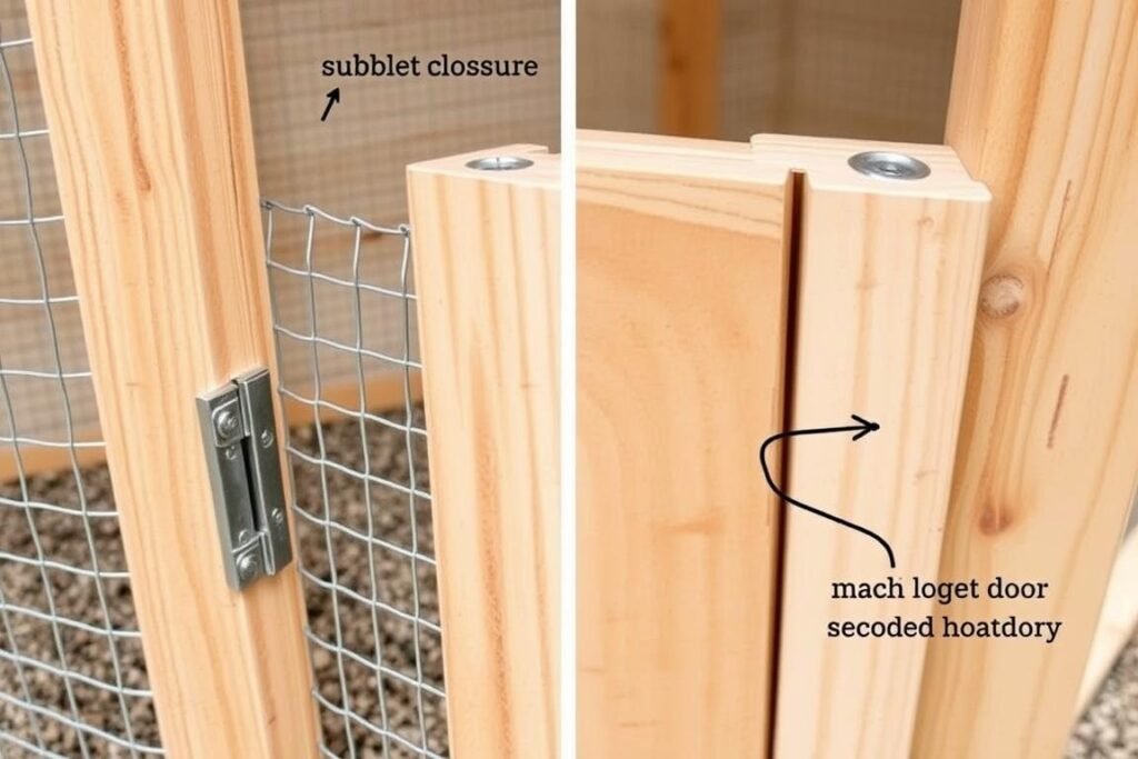 Drzwiczki do klatki dla królika DIY z siatką Drzwiczki do klatki dla królika DIY z siatką