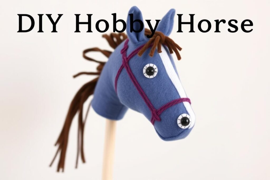 Hobby Horse DIY - konik na patyku wykonany z filcu Hobby Horse DIY - konik na patyku wykonany z filcu