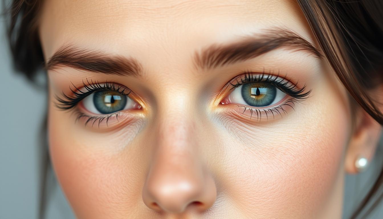 Kobieta z podrażnieniem oczu po użyciu kleju do rzęs