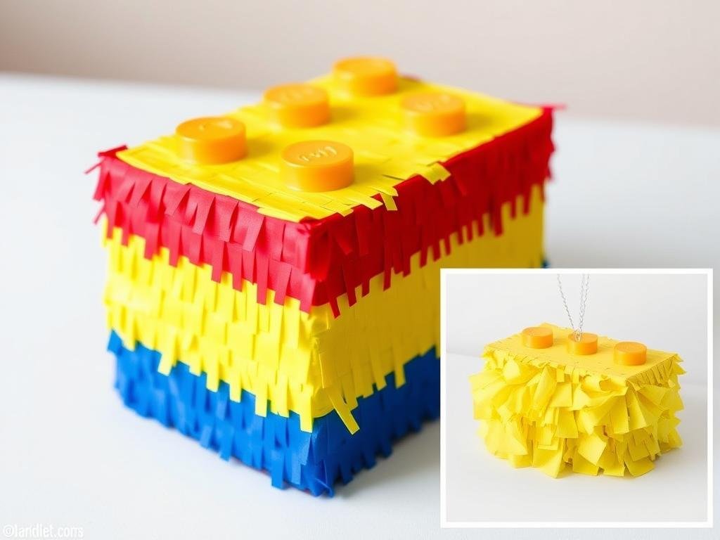 Kolorowa piniata w kształcie klocka LEGO Kolorowa piniata w kształcie klocka LEGO