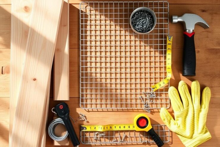 Materiały potrzebne do budowy klatki dla królika DIY