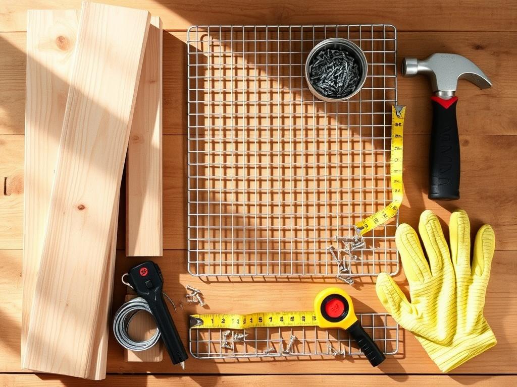 Materiały potrzebne do budowy klatki dla królika DIY