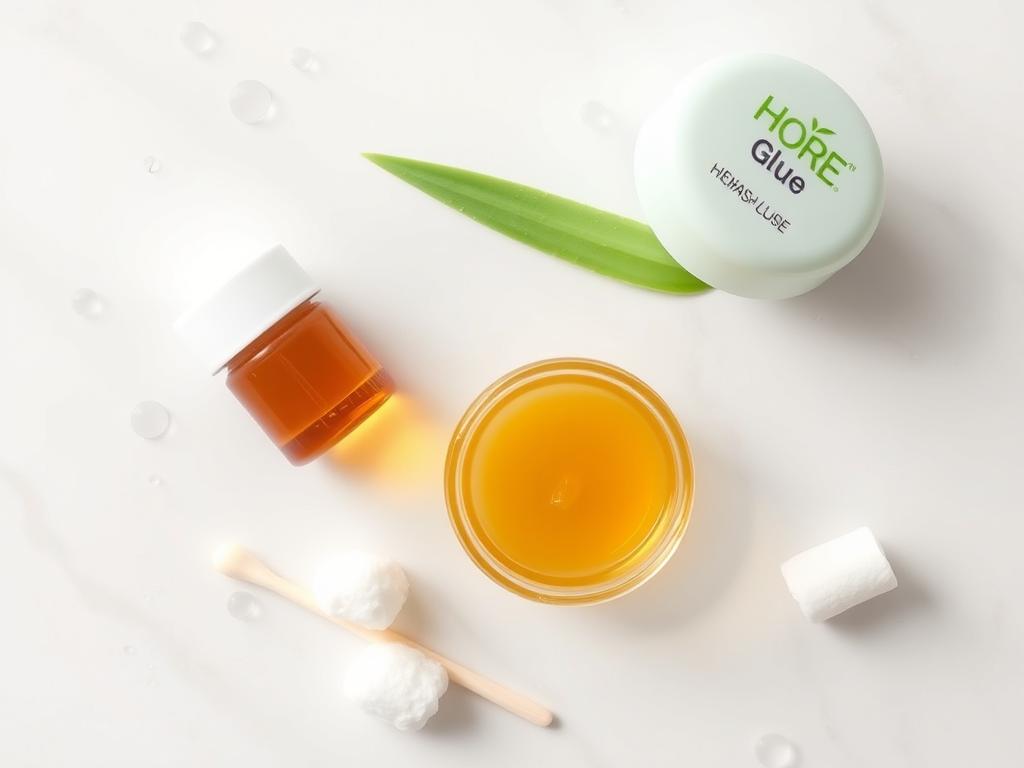 Naturalne składniki jako zamienniki kleju do rzęs - miód i żel aloesowy