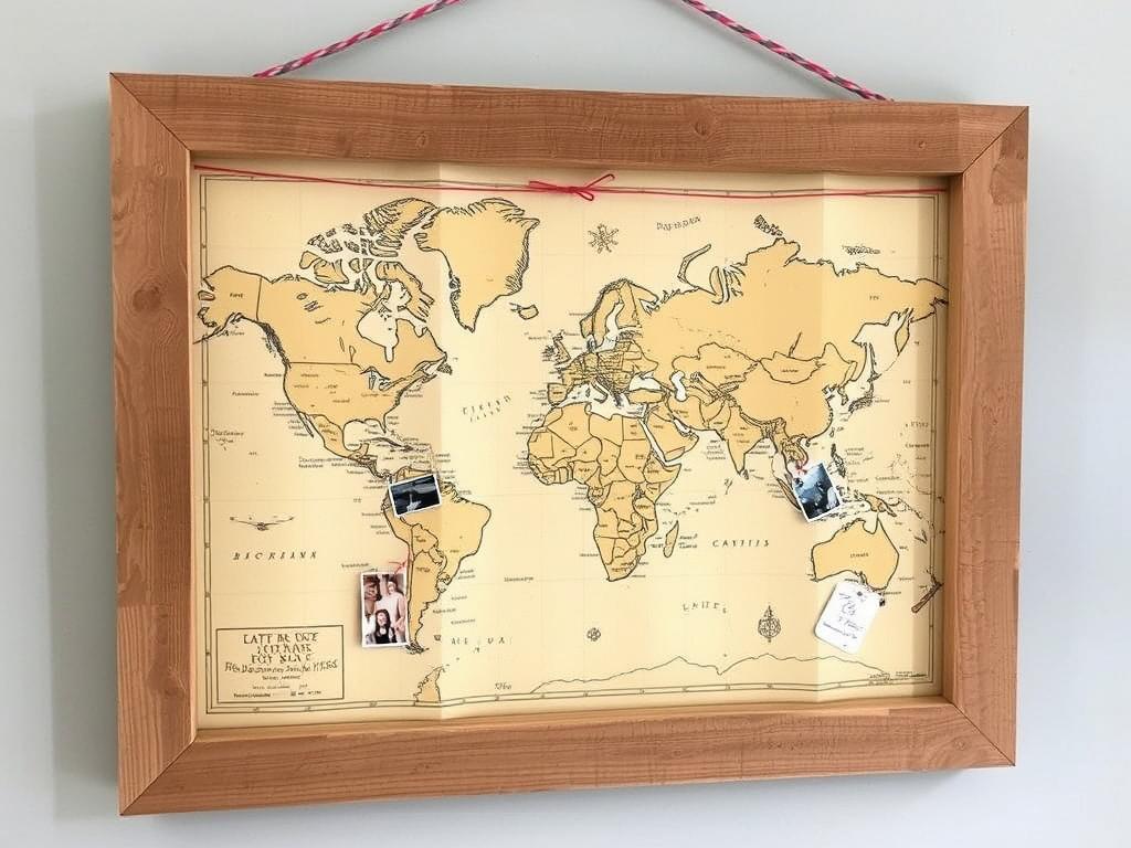 Prezent na dzień chłopaka DIY - mapa wspomnień z zaznaczonymi ważnymi miejscami