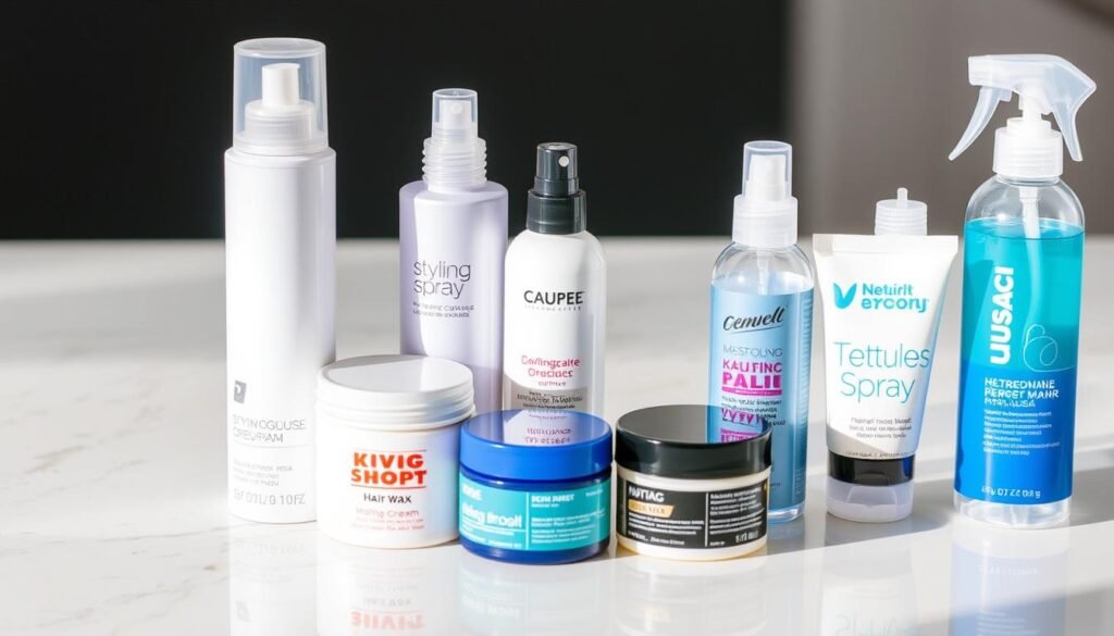 Różne alternatywne produkty do stylizacji włosów zamiast lakieru Różne alternatywne produkty do stylizacji włosów zamiast lakieru