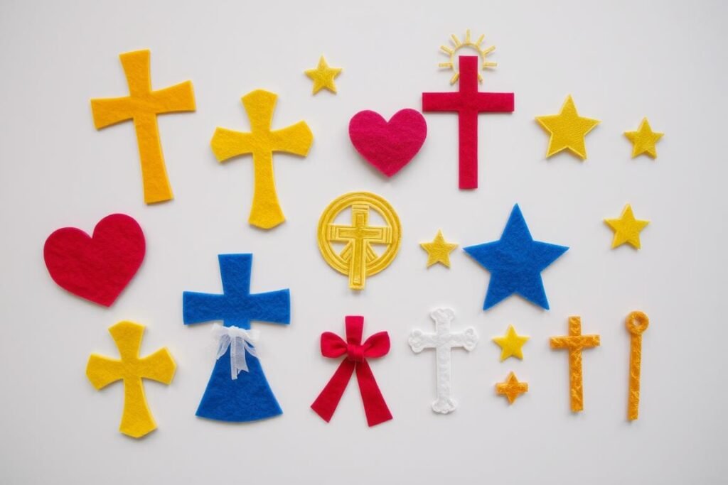 Różne symbole religijne do dekoracji stroju świętego Różne symbole religijne do dekoracji stroju świętego