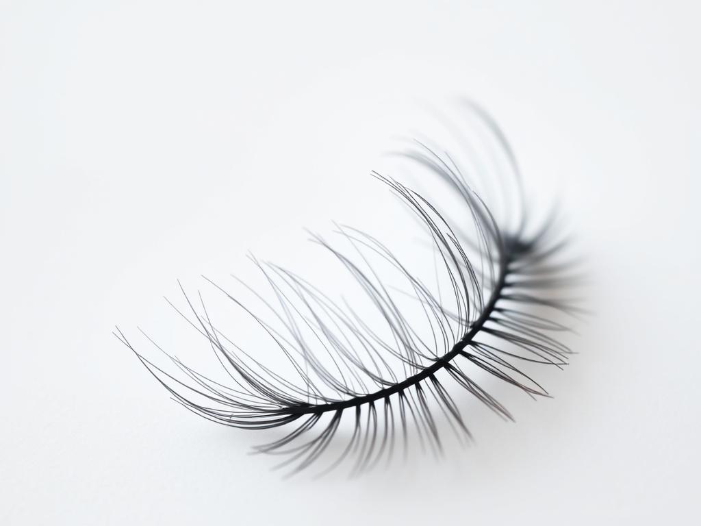 Sztuczne rzęsy z jedwabiu na białym tle