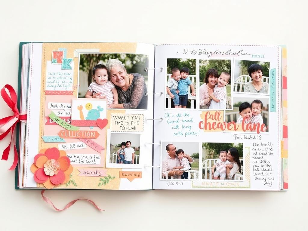 Własnoręcznie wykonany prezent na dzień mamy DIY - album ze zdjęciami rodzinnymi