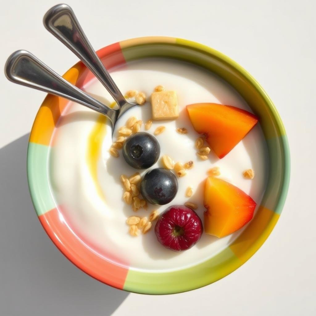 Jogurt z musli i owocami dla rocznego dziecka Jogurt z musli i owocami dla rocznego dziecka