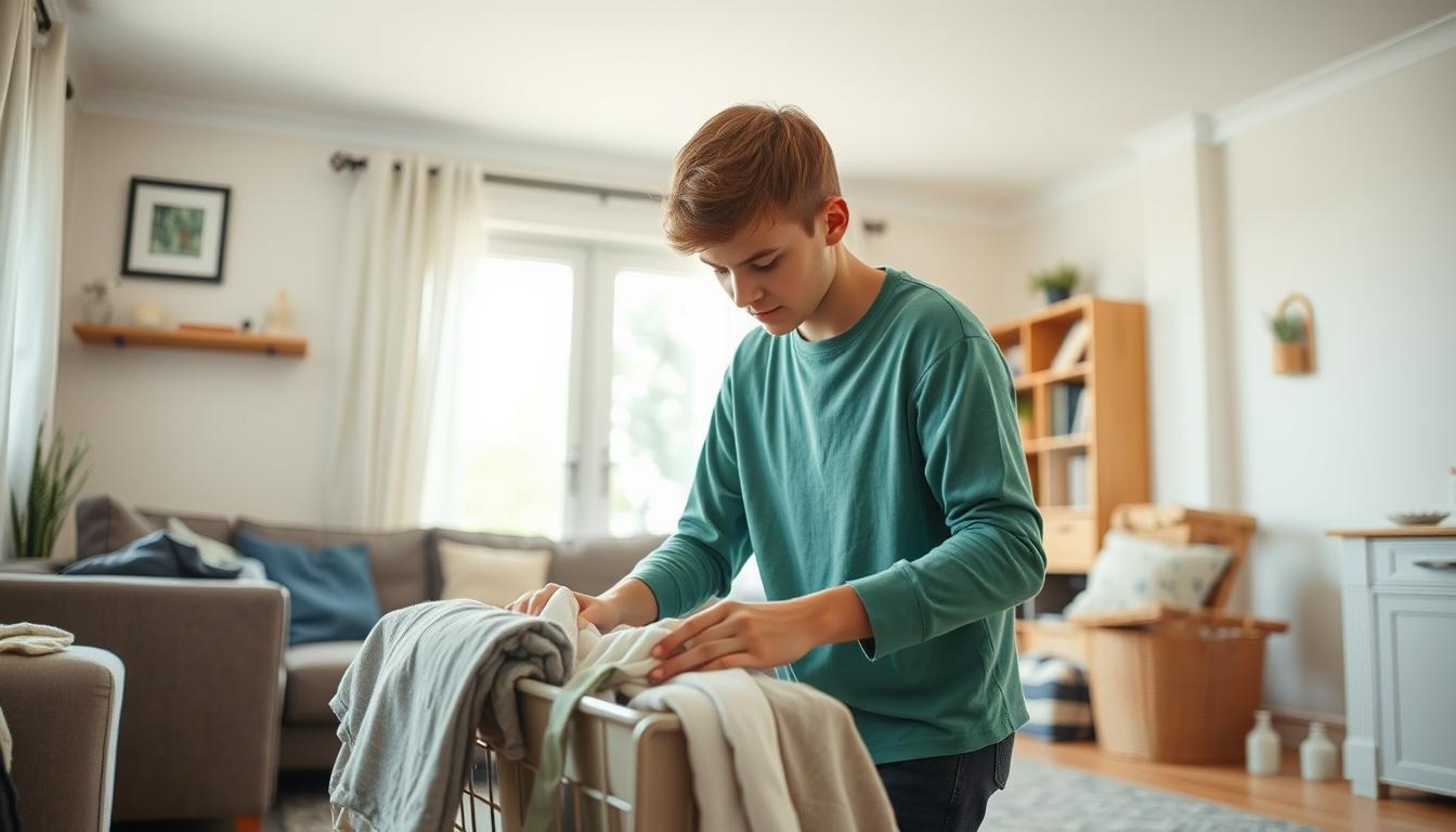Nastolatek wykonujący obowiązki domowe - obowiązki 16 latka w domu