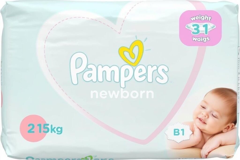 Opakowanie pieluszek Pampers rozmiar 1 dla noworodków Opakowanie pieluszek Pampers rozmiar 1 dla noworodków