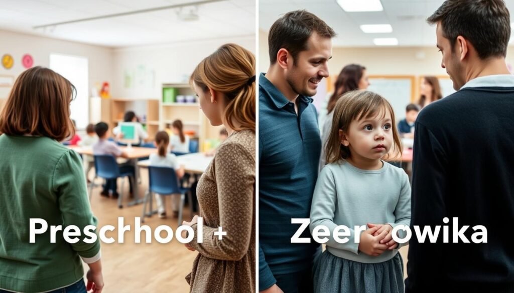 Rodzice z dzieckiem wybierający między zerówką w przedszkolu a szkole - czy zerówka to przedszkole Rodzice z dzieckiem wybierający między zerówką w przedszkolu a szkole - czy zerówka to przedszkole
